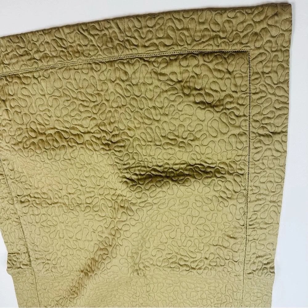 Peacock Alley Tan Camel Egyptian Cotton Quilted King Pillow Shams Set of 2
